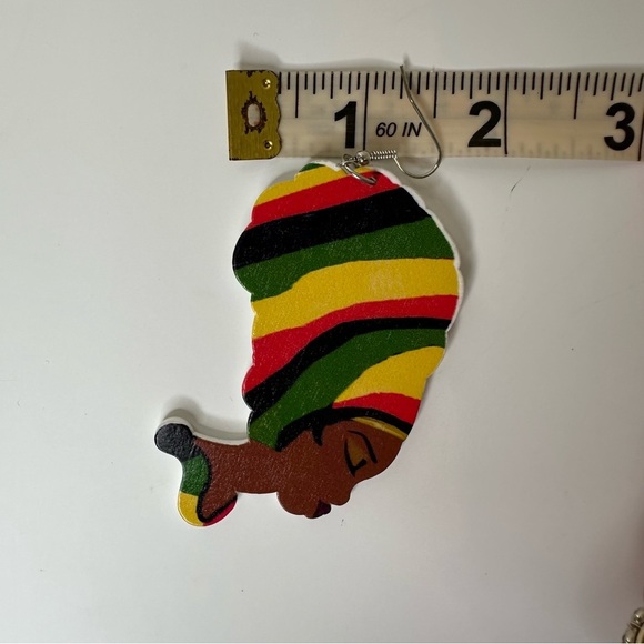 Set of 3 wooden earrings - Picture 15 of 15